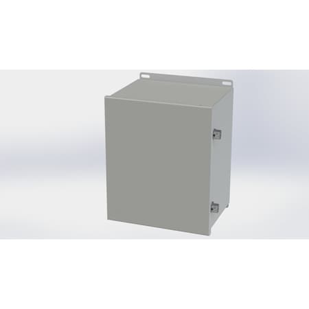 Saginaw Control & Engineering Screw Clamps Electrical Enclosures, 12.13 in H, 8 in D, 10 in W, NEMA 3R, 4, 12, 13, Carbon Steel SCE-12108CHNF